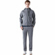DESCENTE letter pattern hooded zipper jacket jacket male and female style gray 100