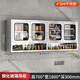 Tingbaisheng stainless steel home kitchen wall cabinet cupboard bathroom bathroom wall cabinet balcony wall storage cabinet cabinet wall cabinet 304 stainless steel thickened glass door wall cabinet 80 cm wide