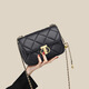 Anysmic Bag Damenbeutel leichte Luxus große Marke High-End-Marke Frauenbag 2025 Neue One-Shoulder Crossbody Bag Kette kleine quadratische Tasche Schwarz