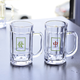 Yonghuan tempered glass cup with handle chess and card room teahouse special mahjong tea cup for home use high temperature resistance and fall resistance beer tempered 380ml tube 15689 total six