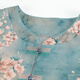 Jinggong elderly clothes grandma style 70-80 years old summer short-sleeved suit female mother shirt two pieces 6626 green (set) 2XL [recommended 100-115 Jin [Jin equals 0.5 kg]]