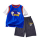 
Snoopy children's clothing boys and girls short sleeves set children's short T-shirts and shorts 2-piece set Basket T Rocket + Dark Gray K laugh 130