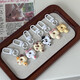 Süße Katze Donut Keychain Fun Cartoon Food Play Bag Anhänger Ehepaar bester Freund Geschenkzubehör Accessoires Katze Donut Keychain-Six Set