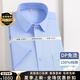 Ipenta奢侈高档品牌短袖衬衫男士夏季薄款纯棉免烫商务正装全棉白色衬衣 白色-精美礼盒装 42