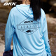 BKK sun protection sports hoodie outdoor casual fishing wear hooded long sleeves - spread S
