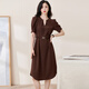 Missshine 2024 AUTOMNE NOUVEAU STYLE ÉLECTURE ROUGE ROUGE ROUGE ROUGE ROUGE COURT SURMÉLIE LIGENTE LIGENTE 1278 BROWN S