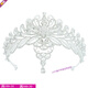 Lzjv élégant et magnifique européen et américain rétro mariée couronne de mariée robe de mariée couronne et coiffure maquillage accessoires de cheveux d'anniversaire