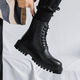Martin Boots Herumn Herumn Neue Herrenschuhe Arbeit Schuhe wasserdichte Kleidung-resistente Arbeitsschutz dicker Sohle hohe Top-Stiefel Casual Lederschuhe Trend ZQ01 Black 40