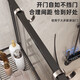 Toalla de toallas baño sin golpes de baño estante de almacenamiento de baño ducha de baño estante de vidrio barra de toalla de toalla de toallas pistola gris pistola simple-39cms gancho-9859