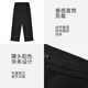菲妮迪（FINITY）休闲裤2025年夏季新款简约气质直筒垂感百搭长裤女 黑色 XL