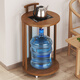 Sizhuge Haushalt Tee Tisch bewegliche Tee Bar Tea Tisch Kessel integrierter Eimer Rack Teeschrank kleiner Tee Tisch Seitenschrank Schrankter Tee Farbe runder Teetisch-E680