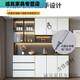 JPHZNB Moderner einfacher massiver Holzschrank Hochschrank integrierter Wandlagerschrank Wohnzimmer Esszimmer Leichte Luxus Haushaltsaufbewahrung Weinschrank E0 Modell 15280*40*220