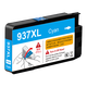京呈937XL墨盒适用惠普HP9110b 9120b 9130b 9720 9110e打印机墨盒 【7600页】937XL 四色墨盒套装（海外版）