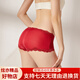 Sous-vêtements en soie de la taille moyenne Sihuang pour les femmes 100% Mulberry Silk tricot Sexy Lace Boxer Shorts minces Wine Red 3883 m Single Taille