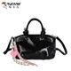 Woodpecker summer handheld black bag for women 2025 new trendy Korean female college student bucket bag simple versatile crossbody bag white follow the store for free