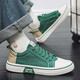European Pastoral 2025 men's shoes new trendy casual canvas shoes men's summer breathable board shoes versatile soft sole K22 green 42