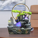 Yunmao Rockery fließendes Wasserverzirk zirkulierende Wasser Drehkugel Wohnzimmer Lucky Fengshui Rad High Mountain Water View Luftbefeuchter Eröffnung Geschenk 9930 großer Lichtkreis Zerstäubungsmodell