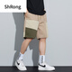 Shurong Japanese 2025 spring and summer casual shorts men's five-point pants trendy brand workwear new summer fashion half-trousers mid-pants Military green 9277 3XL