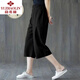 
Yu Zhaolin single/two-piece: pure cotton wide-leg pants for women 2025 new summer thin fashion Korean casual pants cropped pants for women sirloin color + black [two-piece pants] L 106-120Jin [Jin equals 0.5 kg]