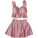 Cool Zhang (Kuzhang) Swimsuit Split Jupe partagée Femme Boxer CELORT PORTE CORÉAN COREAN PLaid Cute Girl Fresh Beach Hot Spring Spring 695 Hidden Blue L Recommandé 95-108jin [Jin est égal à 0,5 kg]