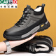 Cartelo Cotton Shoes Men's 2025 Hiver Nouveau cuir authentique Plus toison Boots en laine épaissi des chaussures pour hommes chaudes et décontractées