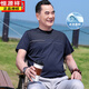 恒源祥冰丝短袖T恤男士父亲节中老年人夏季新款圆领爸爸夏装百搭上衣男 TC-691 藏青 2XL 180 建议150-165斤以内穿着