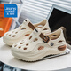 Jeanswest Hole Schuhe Herren Sommer Sandalen Männer tragen lässige Sportsporty Strand Sandalen Reis Brown 42/43