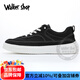 Walker Shop帆布鞋男2025年夏季透气男鞋一脚蹬懒人软底休闲鞋男增高板鞋子男 黑色 40 【皮鞋码】