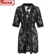 Jinmai Bird Pajamas son convenientes para el sexo. Bata de baño floral de encaje de verano. Sexy transparente Pajamas de pijama de pijama de larga duración. 1 pieza negra. 1 par de tanga. M 165-170 ()