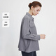 Navigare Italian small sailing women's long-sleeved shirt 2025 autumn and winter new brushed warm shirt simple top for women space gray M