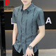 
Pier Cardin ice silk shirt thin 2025 summer men's short-sleeved shirt trendy handsome high-end cool shirt men's style 7027 green M 90-110Jin [Jin equals 0.5 kg]