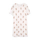 
Anzhibao [Great Soft] nightgown for women in summer short-sleeved pure cotton pajamas for mid-length style for casual home clothes Moon white puppy pattern XL