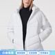 Crocodile (LACOSTE) Hooded Warm Goose Down Jacket Women's 001/White One Size 38