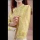 WEWE fashion floral round neck pullover summer new mid-sleeved X temperament and age-reducing versatile middle-aged mother thin top Goose yellow [high quality 693] M Suggestions [85-105Jin [Jin equals 0.5 kg]]