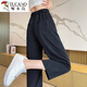 Pic d'été mince petit pantalon recadré denim pour femmes pantalon élastique petit pantalon noir