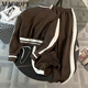 Magiopy International Luxury High-End Brand 2025 Spring New European High-End Leisure Sport Set de dos piezas de estilo de estilo femenino (con Fleece) (100 Jin [Jin iguala 0.5 kg])