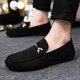 
Mountaineering road layman spring and autumn breathable bean shoes for men Korean version of internet celebrity society young man casual lazy shoes with one foot old Beijing cloth shoes D753 blue 42