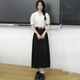雅格罗伊女大学生教师招聘面试服装白色衬衫夏短袖通勤职业正装穿搭教资套 白色[3882款衬衫] S 均码