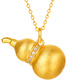 Century Yuan Brushed Fulu 18K Pendant Gold Gourd Necklace Pendant Chinese Retro National Style Accessories as a Birthday Gift for My Girlfriend