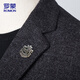 ROMON (ROMON) suit men's autumn professional formal wear wedding dress jacket men's business slim suit black and gray 3XL