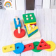 Rainbow House de madera Montessori Autori SIDA ROGLED TOYS INTELECTUALES DE NIÑOS BLOLA DE CONSTRUCCIÓN DE BABLICACIÓN DE BEBIZADO DE 3-6 AÑOS (1 pieza)