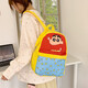 2025 new cute cartoon backpack female college student commuting class schoolbag large capacity travel backpack yellow
