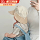 
U/MUDI Baby Hat Spring and Summer Sun Hat Baby Big Hat Sun Hat Men and Women Children's Sun Hat Shawl Fisherman's Hat Khaki Bear (Shy Bear Front and Back Veil Fisherman's Hat) 1-4 Years (48-52CM) x One Size (Baby Head