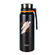 Thermalbecher, Wasserkessel mit großer Kapazität, Thermo und Outdoor-Sport, Fitness-Teetasse, tragbarer Autoweg Wasserbecher 7027-Raum Gray-830ml Gravur