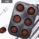 学厨【新品】黑色6连可露丽模具法式天使之铃蛋糕模家用烤箱烘焙模具 WK9893-黑色6连可露丽模