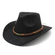 
XINBUCKS Western Cowboy Hat Minority Top Hat Casual Jazz Hat Outdoor Travel Stage Props Felt Hat Brown Suitable 55-58cm