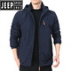 JEEP SPIRIT charge jacket men spring and autumn men outdoor American windproof waterproof windbreaker men men autumn sports jacket dark blue 9898 plus velvet M