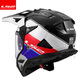 LS2 Tension Helm Motorradhelm Dual Lens Road Offroad Helm Dual-Purcy Motorcycle Vier-Jahreszeiten atmungsaktiv 3C Zertifiziertes MX702 Schwarz und Rot Orchideenbaugruppe (mit ICE-Seidenkopfabdeckung) L (Empfohlen 55-56 cm)
