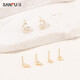 三福（SANFU）清新小米珠款套装耳环一对 时尚小众饰品首饰 14666 S