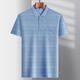 
Vancl Eslite (Recommended by Lei Jun) Daddy's summer short-sleeved T-shirt ice silk middle-aged men's quick-drying pocket middle-aged and elderly loose lapel POLO shirt 9923 Blue M 48/165/